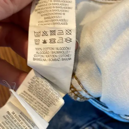 Denim & Co high rise seam front tapered mom jean size 6