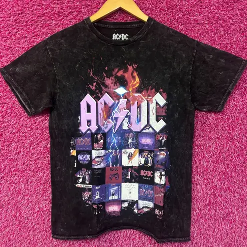 AC/DC Album Cover Arts Through The Years Hard Rock Tee M