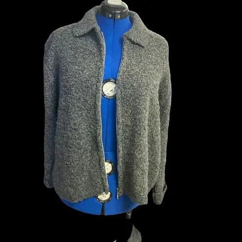 Carolyn Taylor Essential VINTAGE ForBy Design Women’s Zipper Sweater Gray Large