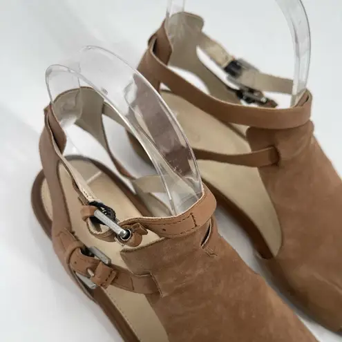 Ecco Sandals Size 38 (US Size 7-7.5) Nubuck Leather Touch 25 Hooded Wedge Comfy