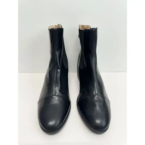 Journee Collection Nigella Booties Size 11 Black Vegan Leather Zip Block Heel