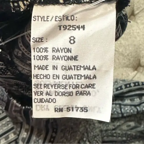 Y2K Patterned Maxi Dress Black Size 8P