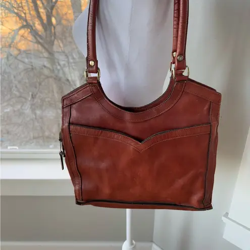 Vintage 70’s 80’s Made in Korea Leather Bag Purse Brown