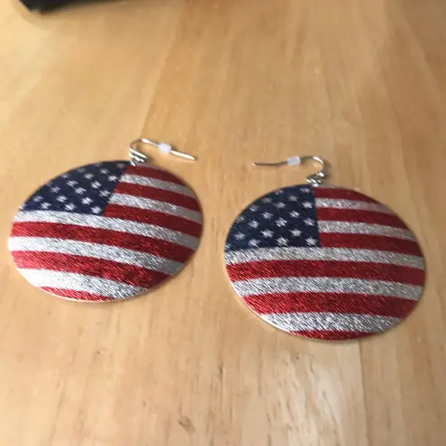 American Flag Earrings July 4 Veterans Memorial