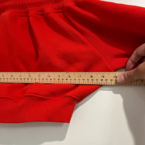 Ivy Park  x Beyoncé Red Cropped Off the Shoulder Sweatshirt Sz. S - Image 5