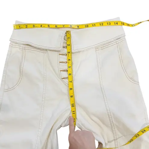 Ulla Johnson Kingston high-waisted tie ankles Jeans in Cream