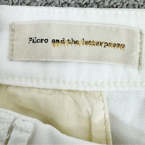 Anthropologie Pilcro by  Hyphen Eyelet Chino Pants Ivory Size 31 Tall 12