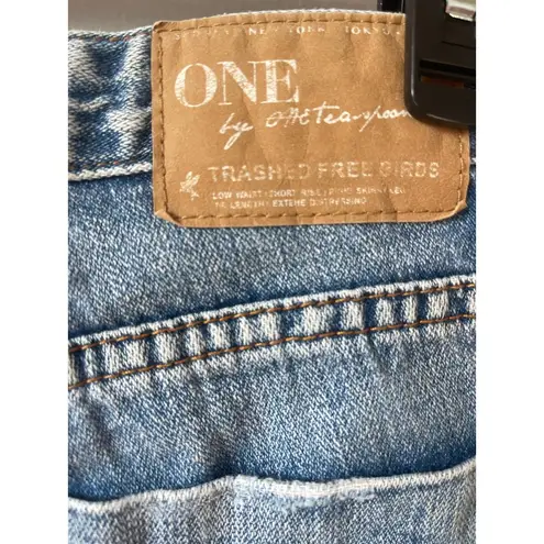 One Teaspoon  Cobain Trashed Freebirds Jeans with Ankle Zipper