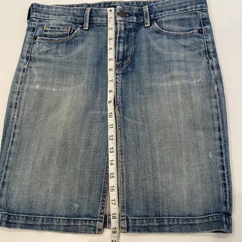 Citizens of Humanity COH Women’s Denim Pencil Slit Skirt Medium Wash EUC Sz 29 Distressed Cotton