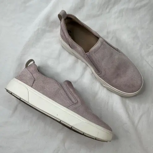 Vionic Womens Kimmie Slip-On Pink Suede Low Top Sneakers Size 7.5