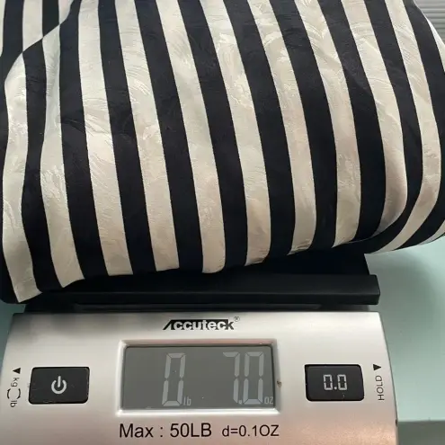 Vintage‎ white and black striped floral 100% silk jacket/cardigan size 10