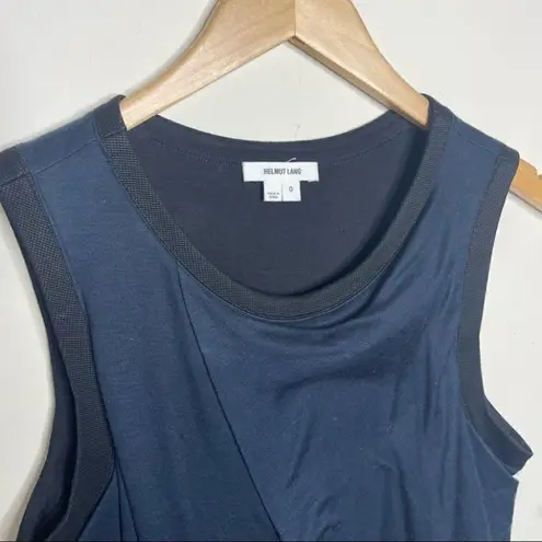 Helmut Lang A-line Mini Celeste Emission Drop Waist Cocktail Dress Size 0