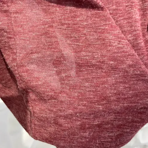 Caslon New Soft Knit Long Sleeve Side Tie Midi Dress Red Heather Size Medium