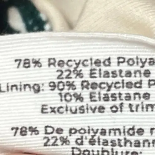 Peony Women's Black Floral Bandeau Two Piece Bikini Swimsuit Swimwear Size 6/8