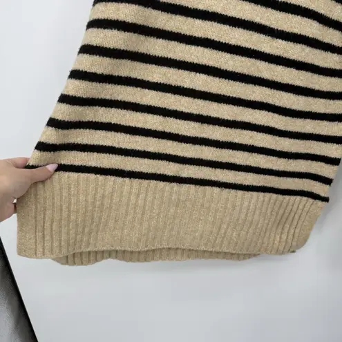 A New Day  Target Beige Black Striped Mock Neck Sweater Oversized Small - Image 6