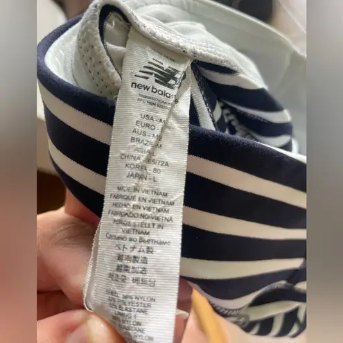 J.Crew x New Balance Striped Navy and White Leggings Blue Size M