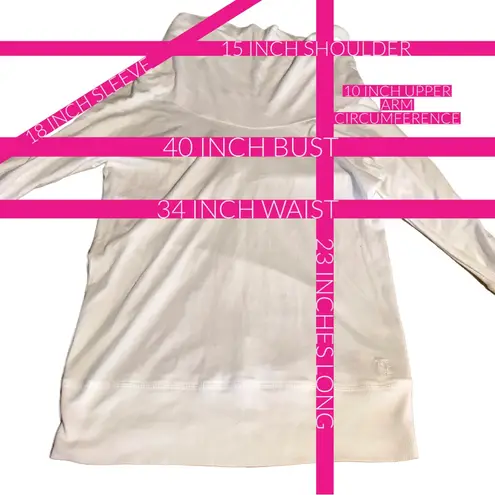 NEW YORK & COMPANY WHITE JERSEY KNIT COWL NECK LONG TUNIC (XS)