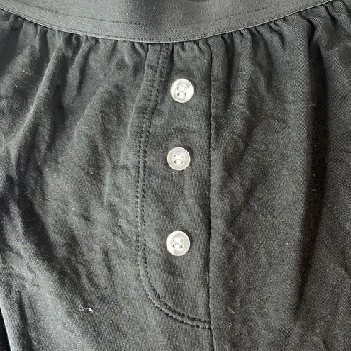 We Wore What Modal Booty Shorts Black Lettuce Hem Elastic Waist Small Casual - Image 3