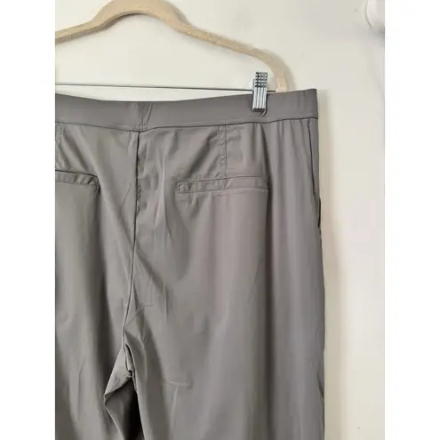 Halara NWT Flex High Rise Straight Crepe Pull On Grey Dress Pants Womens Size XL