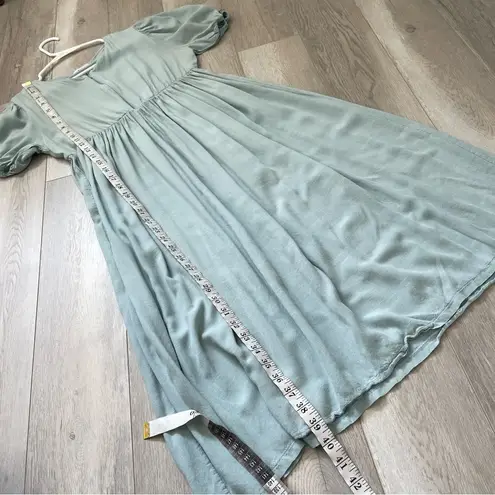 My Mum Made It Dress puff sleeve womens Blue (small) cottage feminine modest