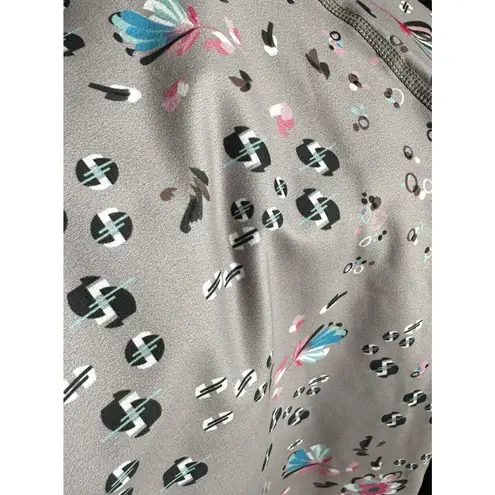 Becco LA Floral Crop Leggings, Taupe, Large Purple