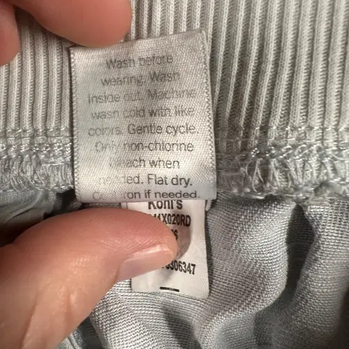 Sonoma  Womens Medium Light Gray Linen Blend Pull-On Shorts Elastic Waist Pockets - Image 9