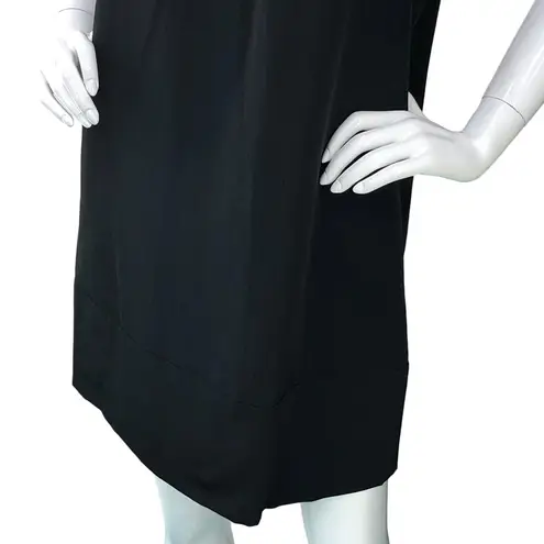 Oleg Cassini  Womens Size 4 Dress Sleeveless Round Neck Pleated Front Black