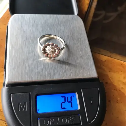 Natural Diamond Accent Sterling Silver Ring Size 7