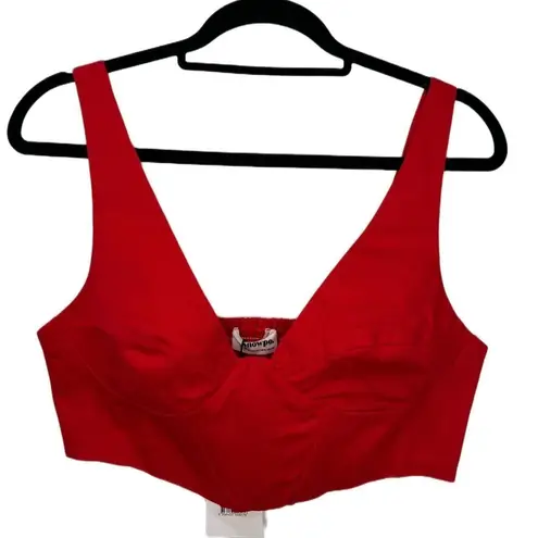 Showpo  Red Ohganda V Neck Corset Top