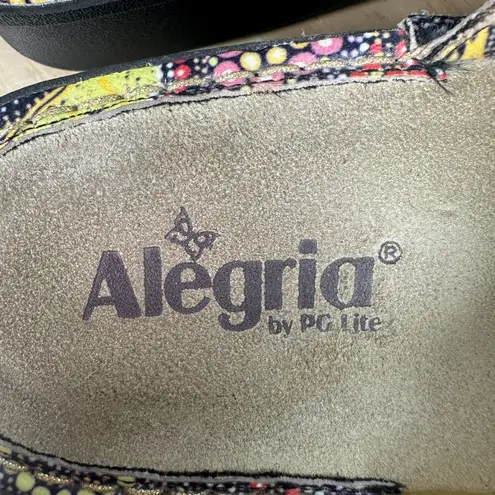 Alegria Carina Flora Floral Leather Sandal Flip Flop Women's Size 38 US 8/8.5