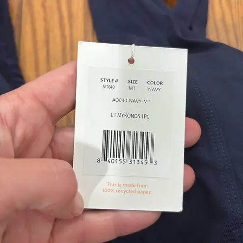 ANDIE The Mykonos One Piece LT Swimsuit Navy size M NWT minimalist long torso