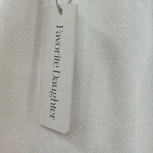 Favorite Daughter The Favorite Pant Denim Wide Leg Geneva White Ivory Size US 18