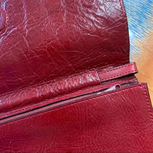 wilson's leather Wilson’s Leather Pelle Studios Red Leather Wristlet Purse