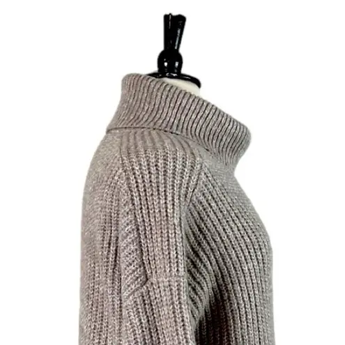 Time And Tru Sweater Turtleneck Heavy Knit Tan Oatmeal Women’s Size Large 12/14