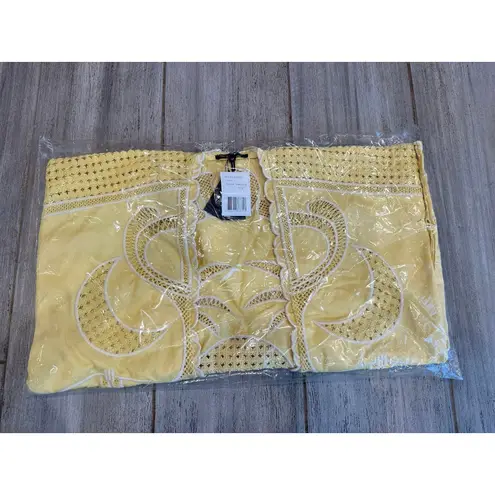 Maje NEW NWT ‘ALOHA’ Embroidered Kimono Jacket Yellow size 38