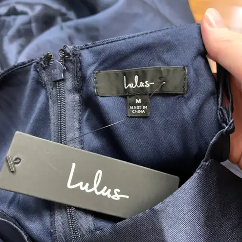 Lulus  Broadway Show High Low Maxi Dress Size‎ Medium Navy Formal Party Elegant