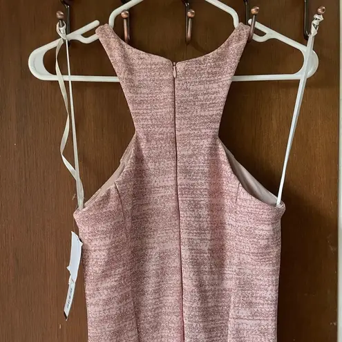 XScape pink halter gown formal