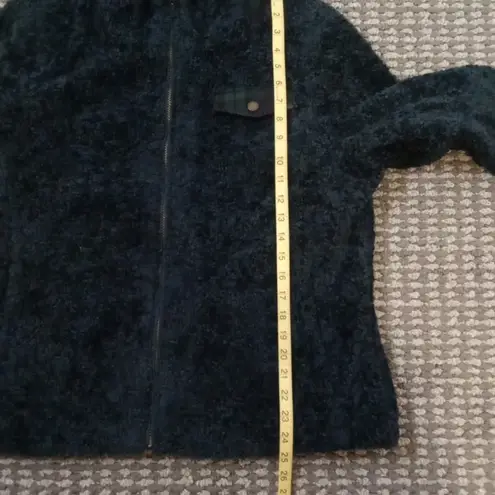 Pendleton  fuzzy full zip size large blue faux fur