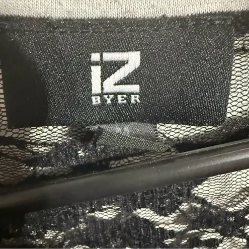 Iz Byer  Blue and White Short Sleeve Asymmetrical Ruched Blouse