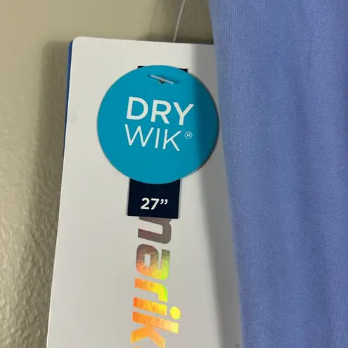 Marika Leggings Womens S Periwinkle High Waist 27” Glitter Ombre Workout Dry Wik Blue