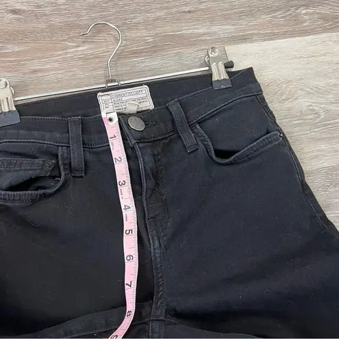 Current/Elliott Current Elliott the‎ kick jean in jet black w/ raw hem