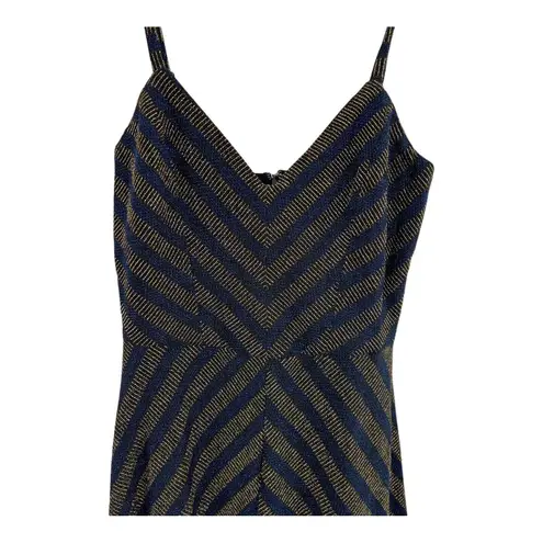 Dress the Population Dress the Population Trista Blue Gold Sparkle Dress New Size S