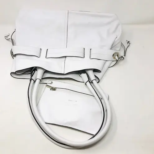 CAVALCANTI white leather tote purse, made in Italy