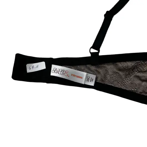 Gilligan & Omalley Black Beige Lace Floral Underwired Bra Women Size 38C | 64