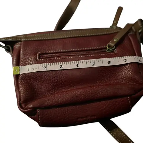 BOC Vintage Burgundy Shoulder Bag Women’s Pebbled Leather Casual Red