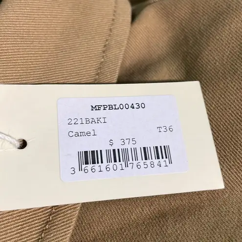 Maje  Overshirt Shirt Jacket Belted Cotton Canvas Camel Size Small 36(US 26) NWT