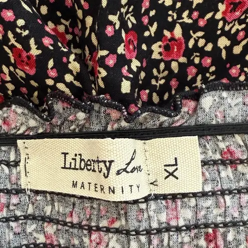 Maternity Dress Feminine Floral Smocked Vintage Inspired Boho Romantic Dress XL Brown Size undefined