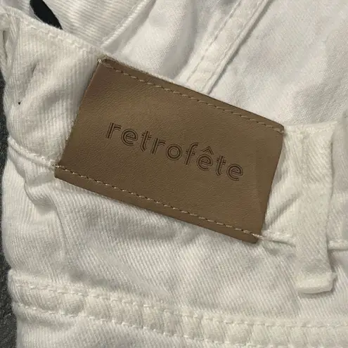 Retrofête Retrofete Jeans Womens 25 X 31 Chris White Distressed Straight Leg Italy - Image 7