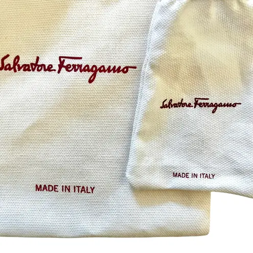 Salvatore Ferragamo Dust Bag Set: Small Drawstring Square and Mini Elastic Pouch - Image 5