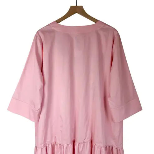 Misook Embroidered Midi Dress Pink Sz XL NWT